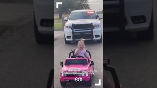 Viral video shows 2yearold driving pink convertible pulled over by Oklahoma police for ‘speeding’ [upl. by Tumer]