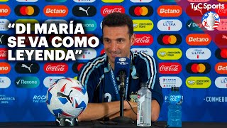 LA CONFERENCIA DE PRENSA DE SCALONI TRAS CONSAGRARSE CAMPEÓN DE LA COPA AMÉRICA POR SEGUNDA VEZ 🏆🏆💙 [upl. by Erskine]