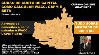 CUSTO DE CAPITAL  COMO CALCULAR WACC CAPM E BETA  SÉTIMA PARTE [upl. by Nodnart46]