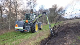 Ditch Cleaning Attachment For Tractor  GreenTec GR 70 [upl. by Adnohrahs361]