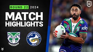 NRL 2024  Warriors v Eels  Match Highlights [upl. by Ttenaej]