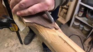 Guitar Making Timelapse Carving a Volute on a Guitar Neck [upl. by Amerak]