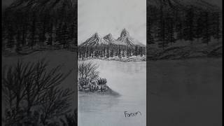 Mountain Scene  Graphite drawing [upl. by Annoyik]