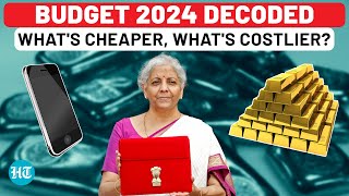 Budget 2024 Whats Cheaper Whats Costlier  Gold Silver Mobile Phones Cancer Medicines amp More [upl. by Tigram]