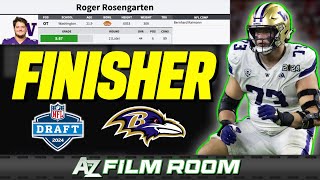 Ravens OT Roger Rosengarten 2024 NFL Draft Scouting Report [upl. by Nednil876]