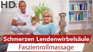 LWS Schmerzen Faszienrollmassage  Rückenschmerzen Rückenübungen Lendenwirbelsäule Faszienrolle [upl. by Arber]