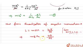 Derive an expression for the radius of nth Bohr�s orbit in Hydrogen atom [upl. by Adnamas92]