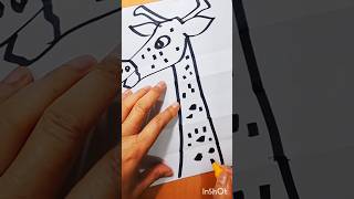 How to draw a giraffe reels shorts art [upl. by Bunting]