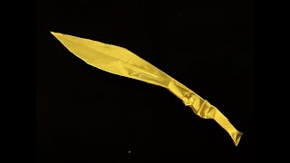 Origami gold kukri showcase [upl. by Mauro337]