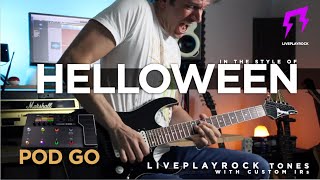 Helloween POD GO Rock metal guitar patches style Liveplayrock Line 6 liveplayrock helloween [upl. by Kalmick]