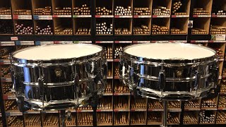 LUDWIG LM400 VS LM402 Comparison Video SUPRAPHONIC SNARE DRUM 14×5 VS 14×65 ラディック スネアドラム叩き比べ [upl. by Gardy514]