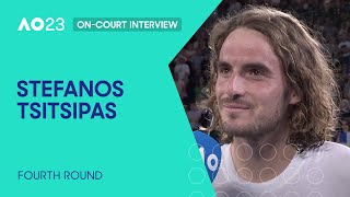 Stefanos Tsitsipas OnCourt Interview  Australian Open 2023 Fourth Round [upl. by Inittirb]