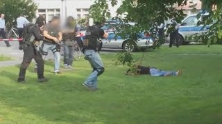 SEK schießt Flüchtling nach Messerattacke nieder  Schwerverletzt in Bonn am 010815  OTöne [upl. by Yleme]