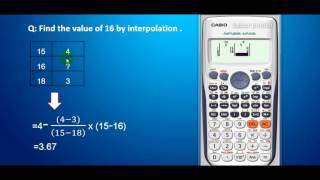 Linear Interpolation by CASIO fx991ES Scientific Calculator [upl. by Almeta]