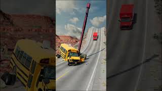 Cars amp School Buses vs Giant Hammer  BeamNGDrive [upl. by Maddis]