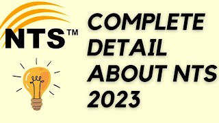 NTS 2023 Complete Detail  SYLLABUS  TEST DATE [upl. by Annayd]