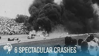 6 Spectacular Car Crashes Grand Prix Drivers  British Pathé [upl. by Cigam]