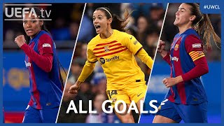 PARALLUELO BONMATÍ GUIJARRO  All BARCELONA 202324 GOALS to reach the UWCL Final ⚽ [upl. by Noraha]