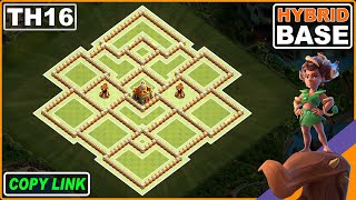 NEW  Town Hall 16 TH16 TrophyHybrid Base with COPY LINK  Clash of Clans [upl. by Terriss]