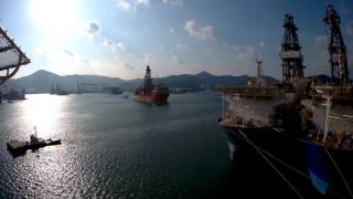 West Libra Drillship Shifting in DSME [upl. by Kohl]