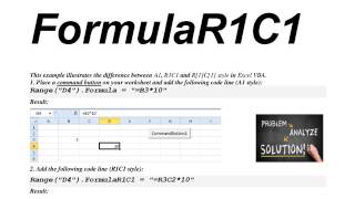 This Excel tutorial showcases how to FormulaR1C1 [upl. by Graehme]