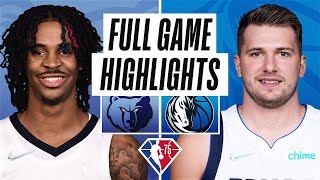 GRIZZLIES at MAVERICKS  FULL GAME HIGHLIGHTS  January 23 2022 [upl. by Siahc945]