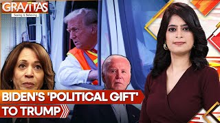 Trump Turns Bidens Garbage Gaffe Into Campaign Gold  Will It Cost Harris the Election GRAVITAS [upl. by Enalahs]