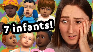 raising SEVEN sims infants all at once [upl. by Ahsinrev450]