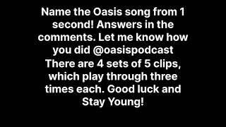 The 1 Second Oasis Quiz [upl. by Buddy596]