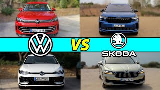 VW or Skoda Tiguan vs Kodiaq Passat vs Superb Golf vs Octavia TRoc vs Karoq Taigo vs Kamiq [upl. by Orecic604]