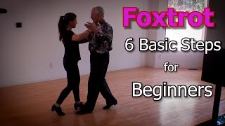 Foxtrot  How to Do 6 Basic Steps for Beginners Social dancing [upl. by Hanauq425]