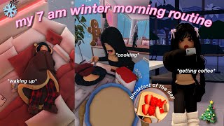 ❄️ my 7am winter morning routine Bloxburg Family Roleplaywvoices [upl. by Tema363]