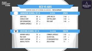 Bedford School 1st XI v Abingdon School 1st XI [upl. by Addie287]