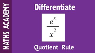 How to differentiate exx2 using the Quotient Rule [upl. by Aker]