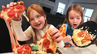 MYSTERY PARTY and PiZZA Adley Niko n Navey choose Surprise Parties playing games with mom amp dad [upl. by Chad]