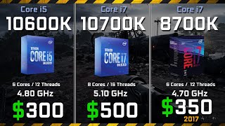 Core i510600K vs i710700K vs i78700K Test in Games and Render Performance [upl. by Taryne]