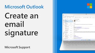 How to add a signature in Outlook  Microsoft [upl. by Archy882]