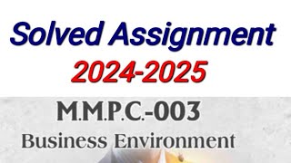 MMPC 03 Solved Assignment 202425  MMPC 03 Solved Assignment july 2024 Session  MMPC 3 assignment [upl. by Pollux]