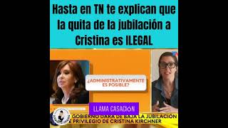 La quita arbitraria y revanchista de la jubilación de CFK es ILEGAL [upl. by Batchelor792]