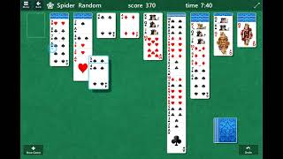 Spider Solitaire Gameplay Walkthrough [upl. by Eimmis487]