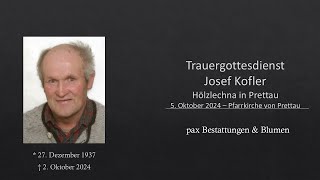 Trauergottesdienst Josef Kofler  Hölzlechna in Prettau [upl. by Ioved]