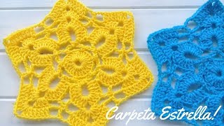 Carpeta Estrella Tejida a Crochet  Paso a paso [upl. by Alleciram313]