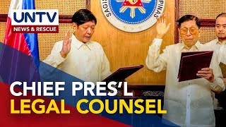 ExSen Juan Ponce Enrile pormal nang nanumpa bilang Chief Presidential Legal Counsel [upl. by Delcine]