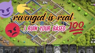 revenged😡😡 basic clashofclans bestgameplay bestdefence superkill [upl. by Ocker]