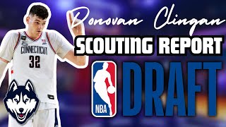 Donovan Clingan Scouting Report  UConn Center 2024 NBA Draft Breakdown [upl. by Nylirej]