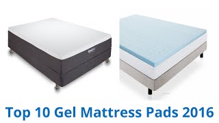 10 Best Gel Mattress Pads 2016 [upl. by Lusty]