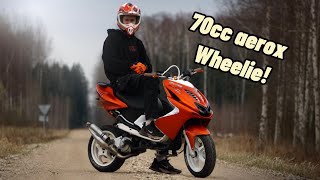 Yamaha Aerox 70cc  stage 6 aerox wheelie edit [upl. by Einhoj]