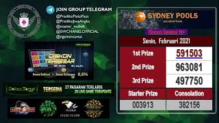 LIVE DRAW SYDNEY SENIN 8 FEBRUARI 2021 [upl. by Carrel576]