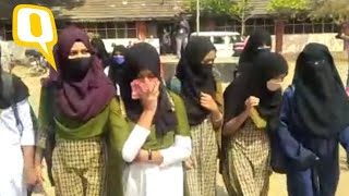 Karnataka Hijab Row  Students of a Shimoga School Refuse to Remove Hijab [upl. by Pauly]