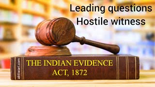 Leading question Hostile witness  Indian evidence act  Malayalam [upl. by Edgar]